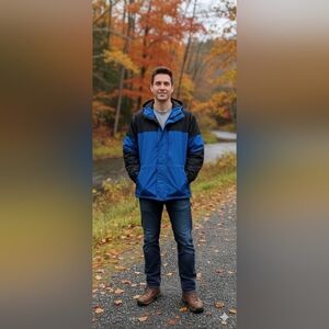 Eagle Canyon Black And Blue Lightweight Men's Jacket Size Large (EUC)